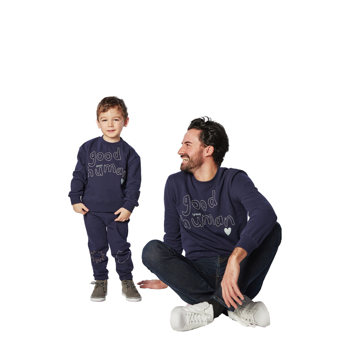 Kid Good Human Petite Sweatshirt - Blue