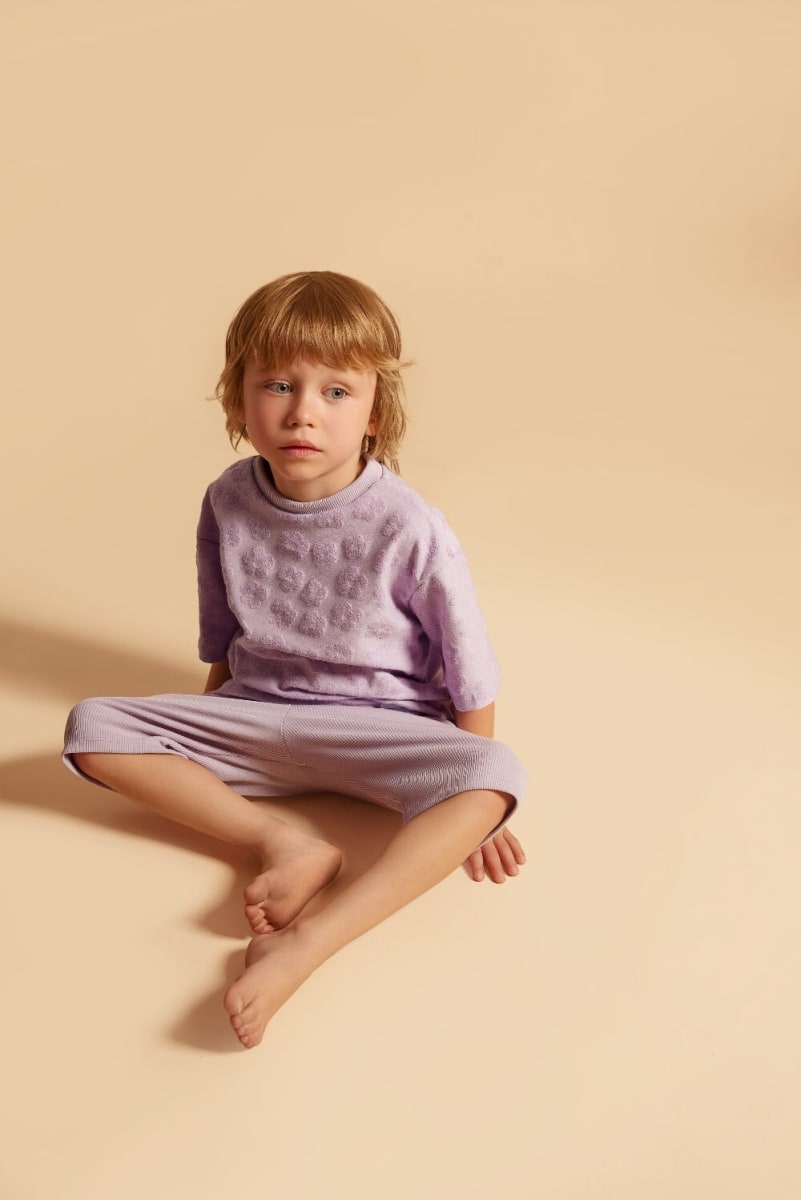 Oversize T-Shirt - Lavender Macaron Flowers