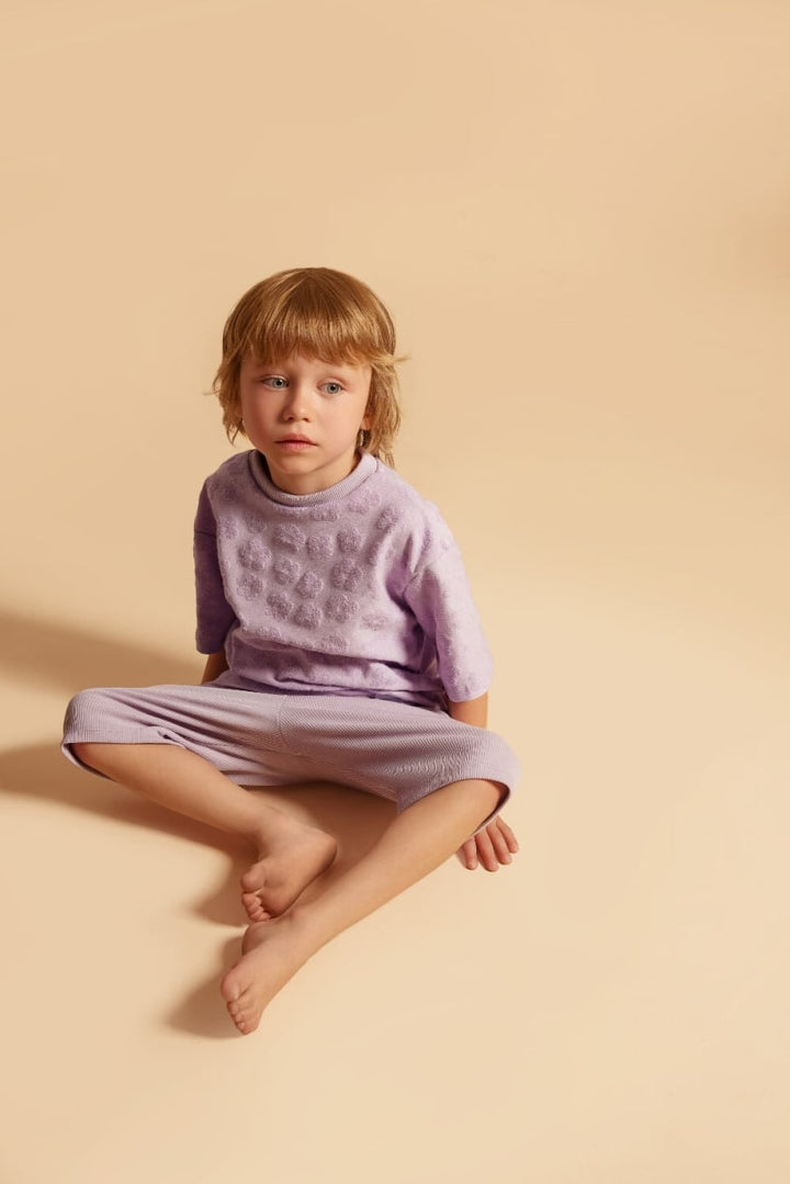 Oversize T-Shirt - Lavender Macaron Flowers