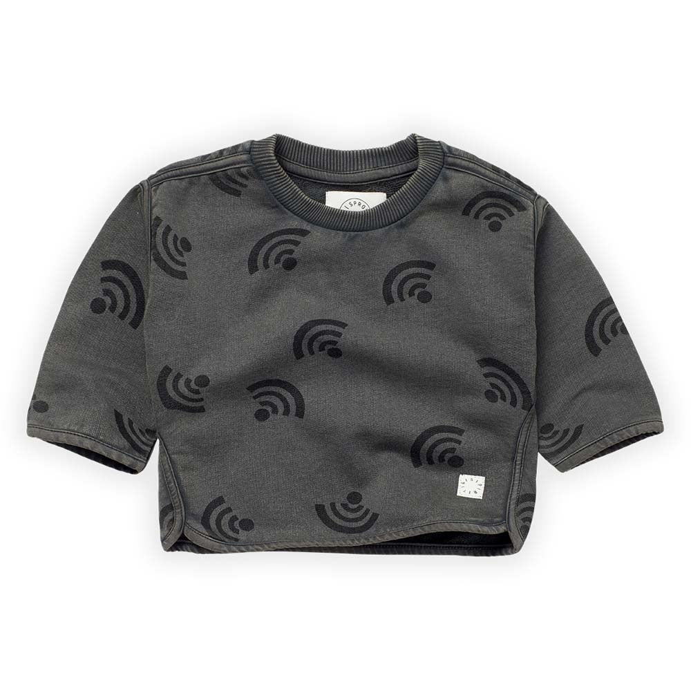 Wifi Print Sweatshirt - Asphalt