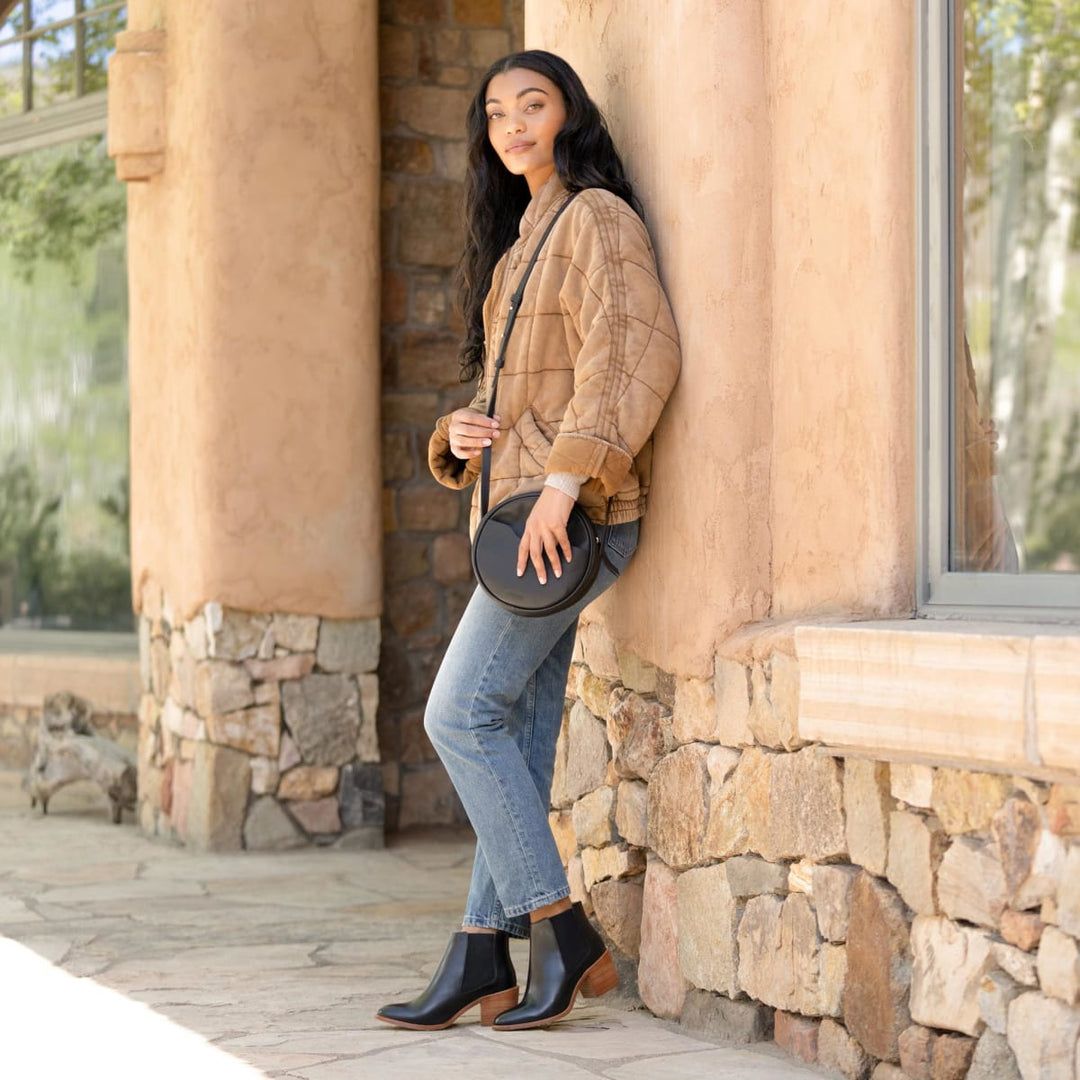 Heeled Chelsea Boot - Black - FINAL SALE
