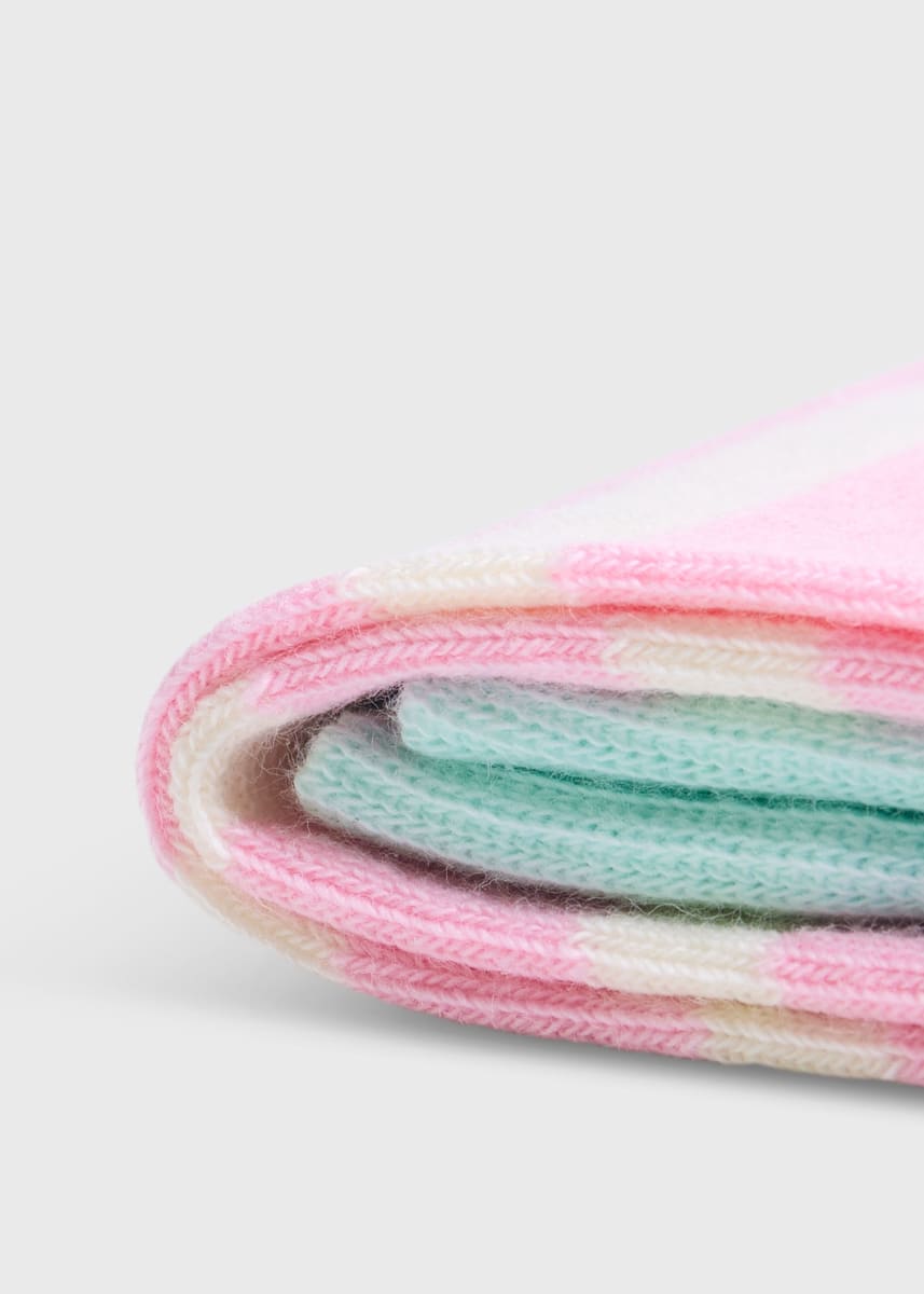 Cotton Two Color Stripe Sock - Peach