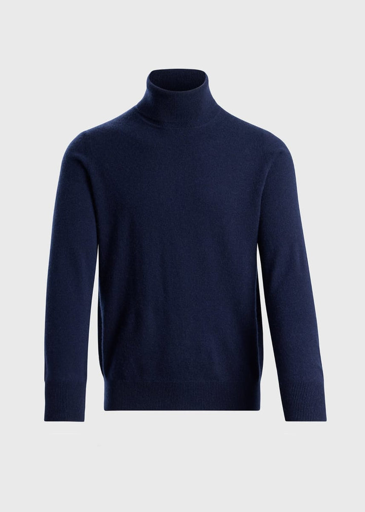 Cashmere Turtleneck Sweater - Navy
