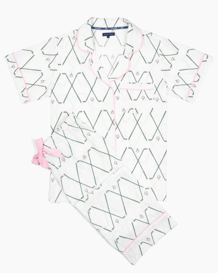 Birdie Pajama Pants Set - Green