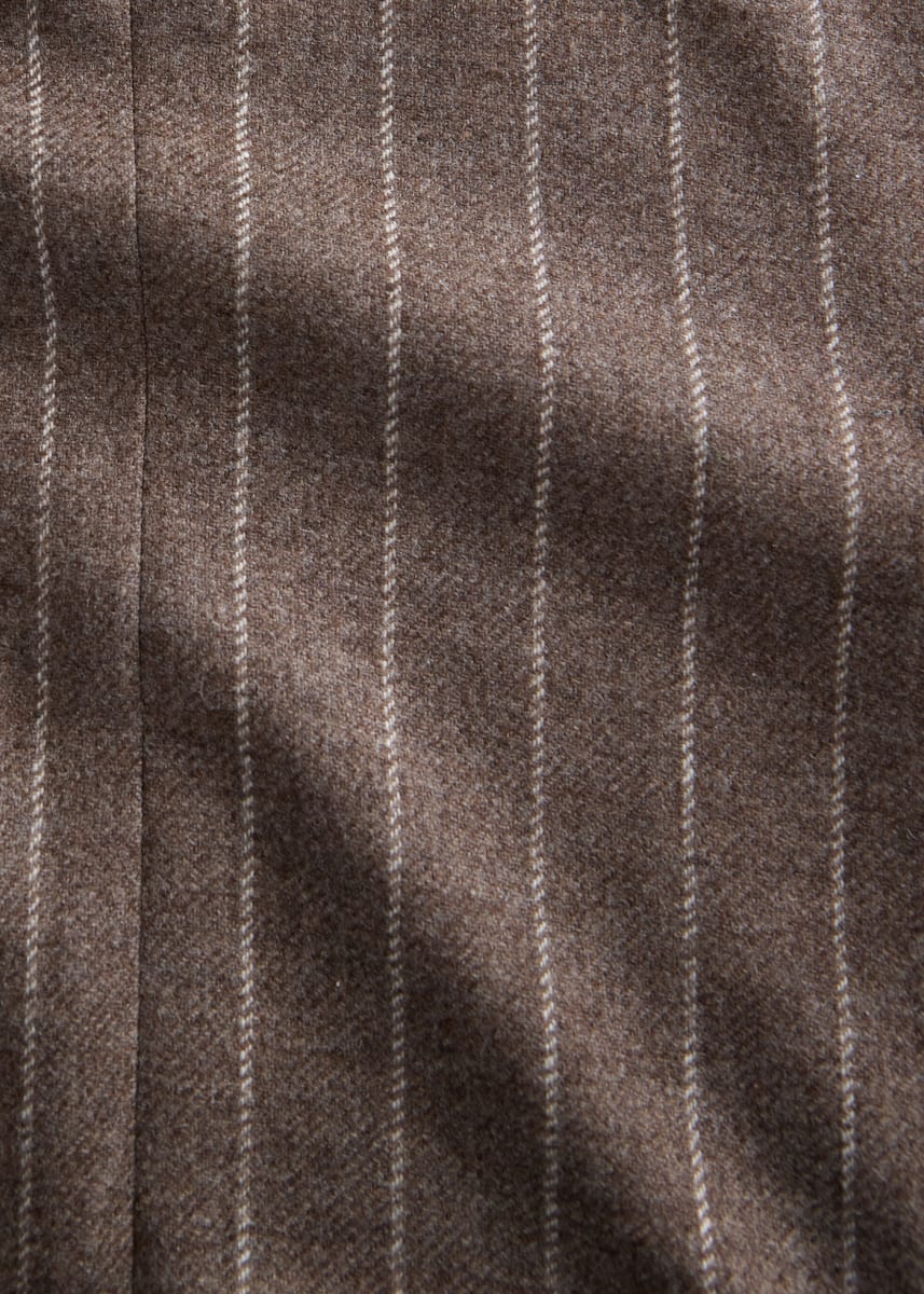 Taupe Chalk Stripe Jacket - Mink
