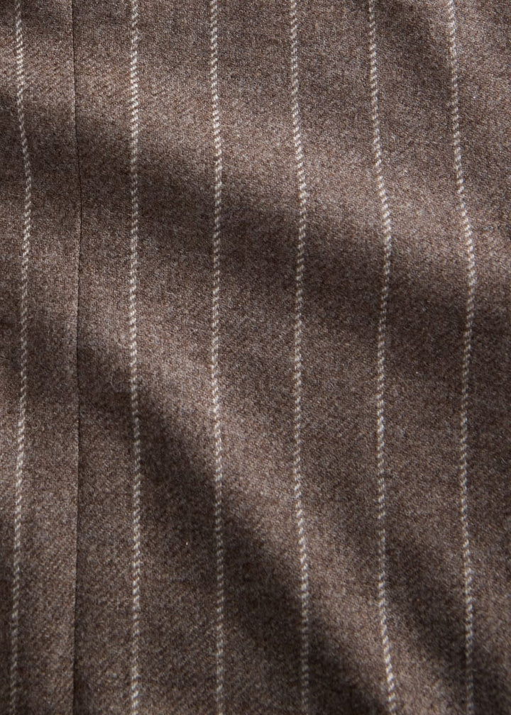 Taupe Chalk Stripe Jacket - Mink