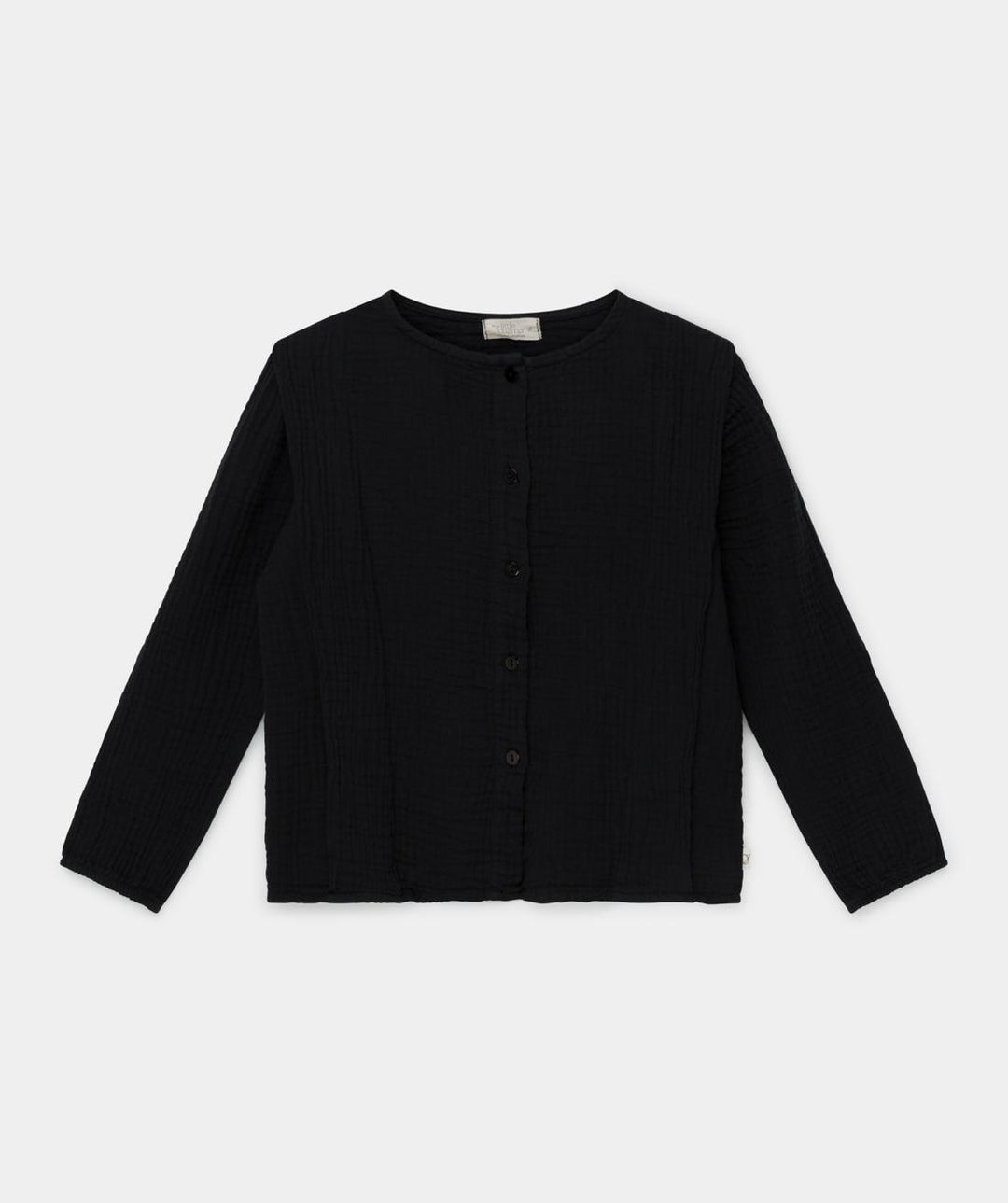 Organic gauze button down blouse - Dark grey