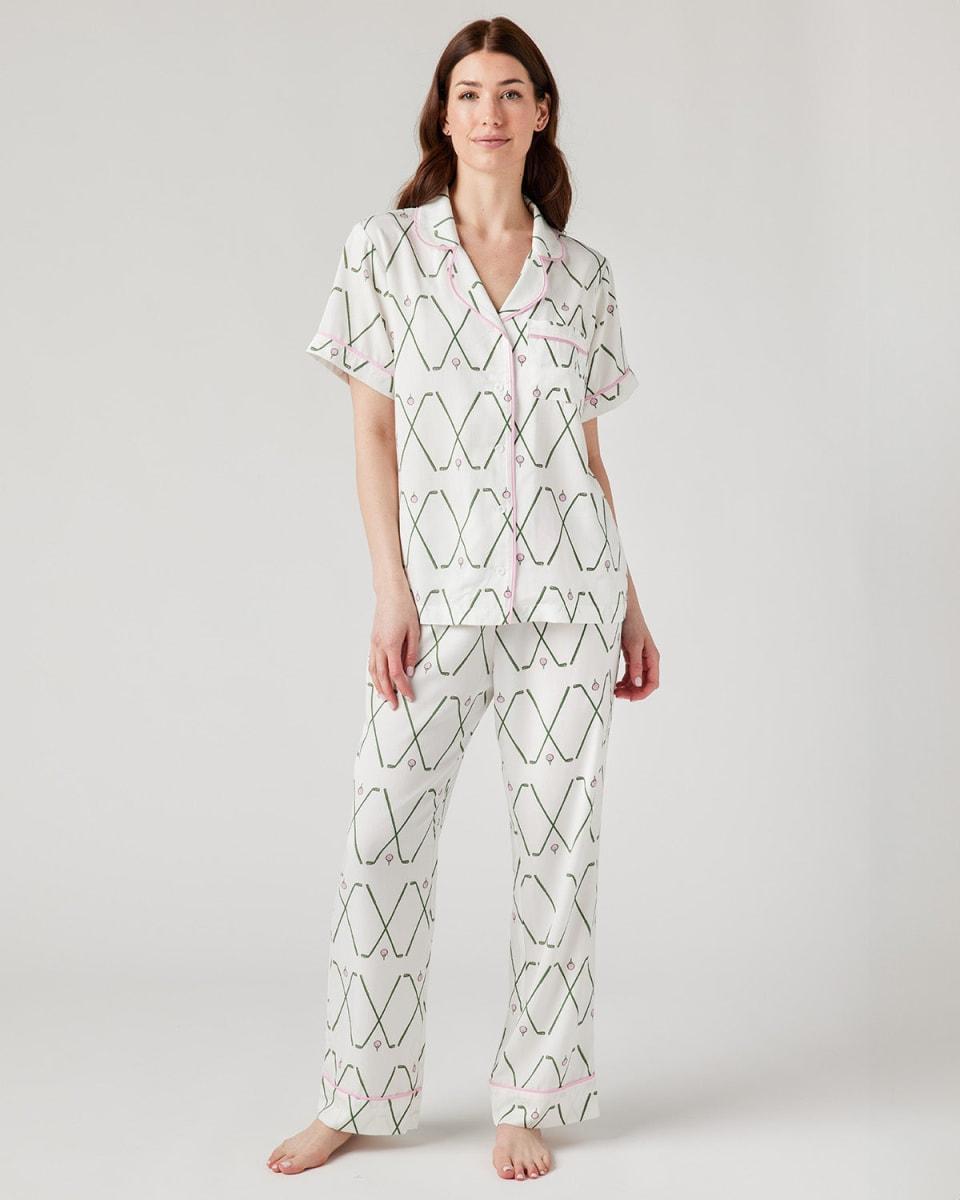 Birdie Pajama Pants Set - Green