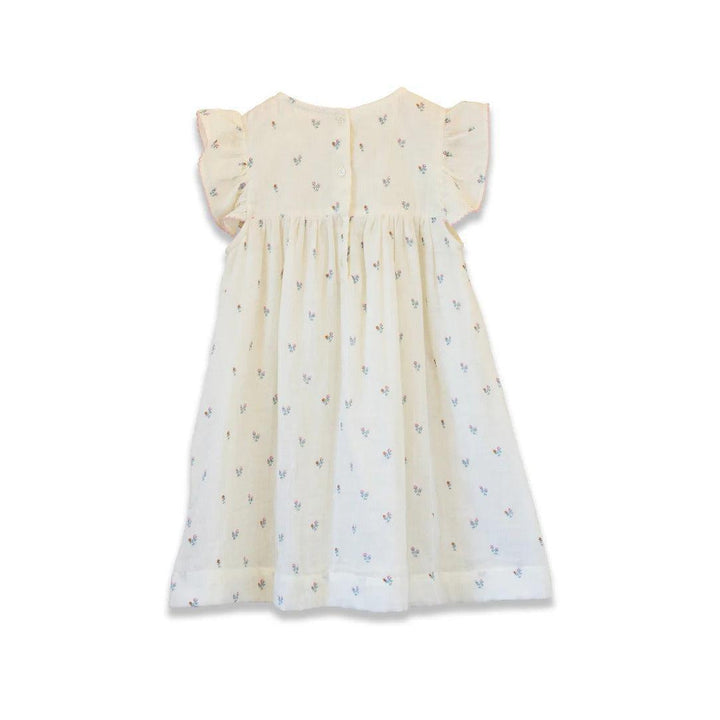 Hannah Dress with Flutter Sleeves | Petit Floret