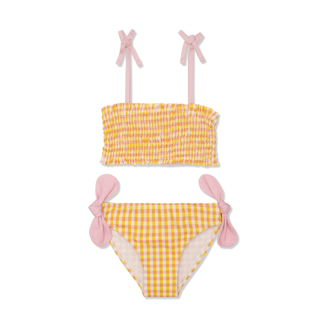 Kids Gingham Girl Bikini - Yellow