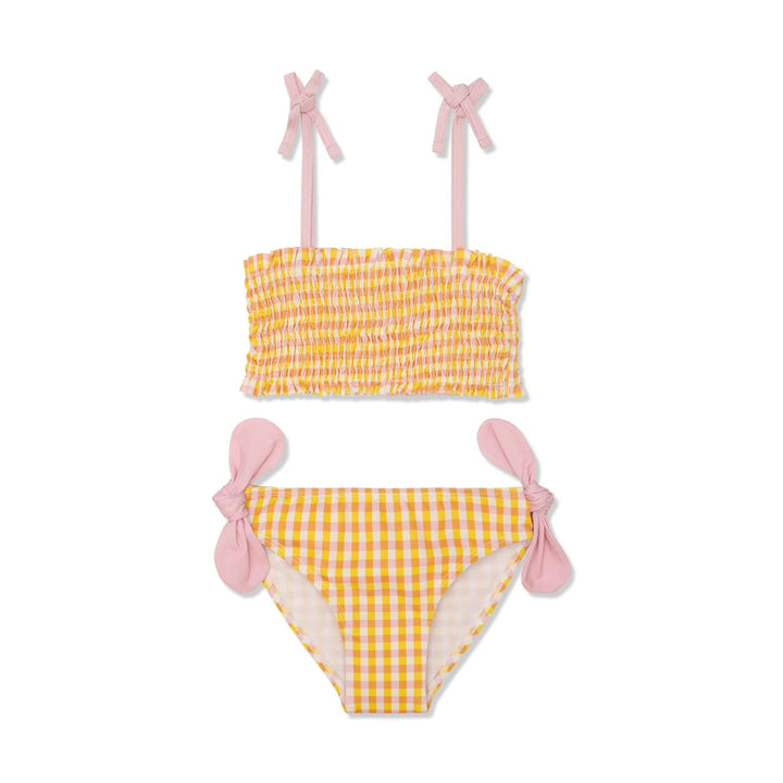 Kids Gingham Girl Bikini - Yellow