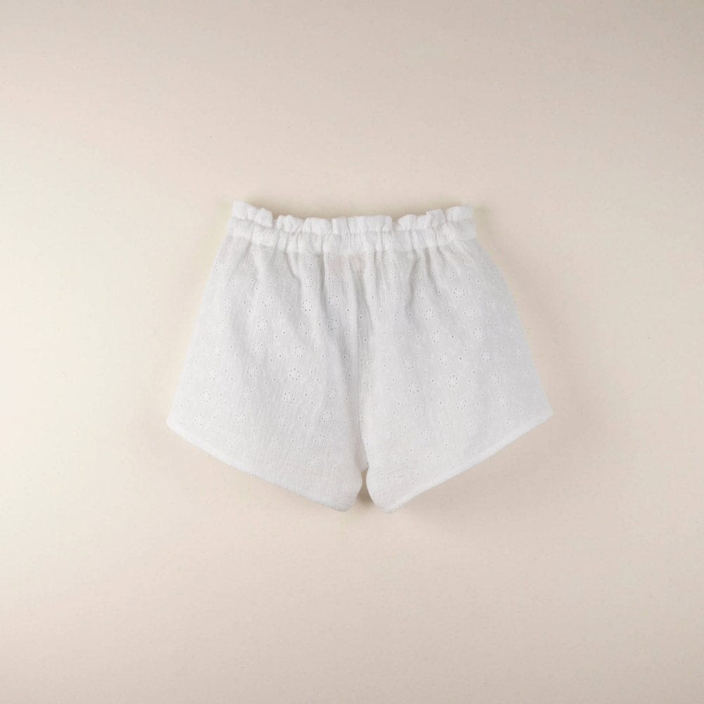 Loose Organic Shorts with Swiss Embroidery Shorts Popelin 