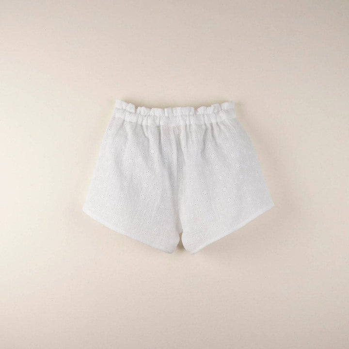 Loose Organic Shorts with Swiss Embroidery Shorts Popelin 