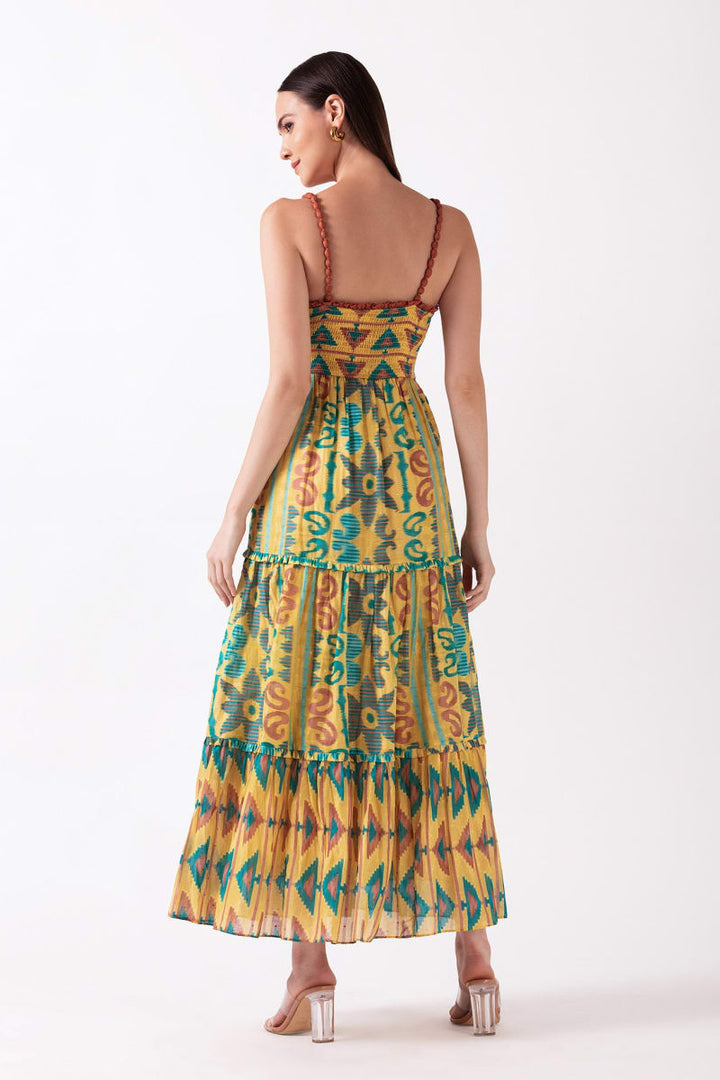 Savari Midi Dress - Turquoise