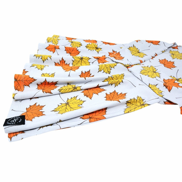 Swirly Girl Dress - Grey Leaves