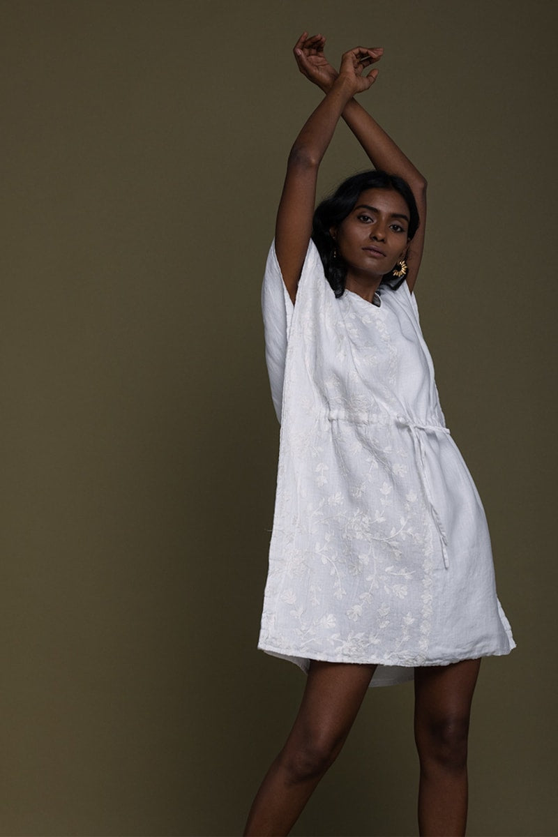 August Breeze Kaftan Dress - White