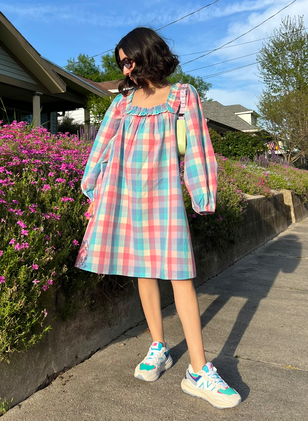 April Dress - Pastel Plaid