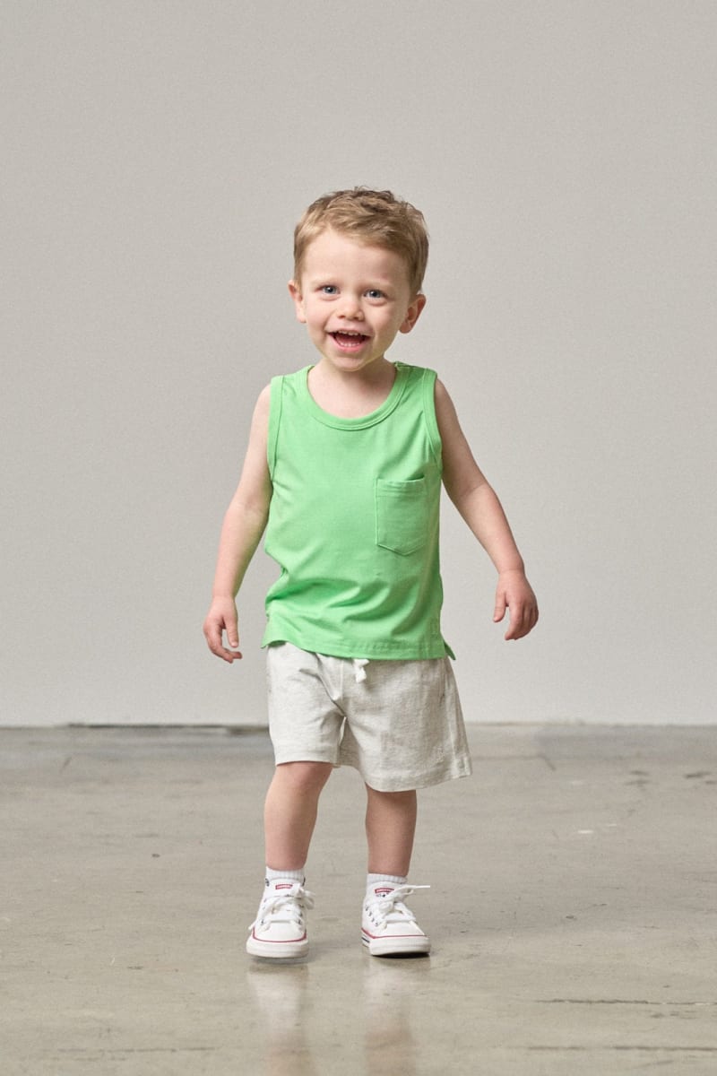 Neon Bamboo Pocket Tank - Green