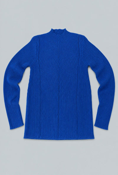 Mock Neck Sweater - Cobalt