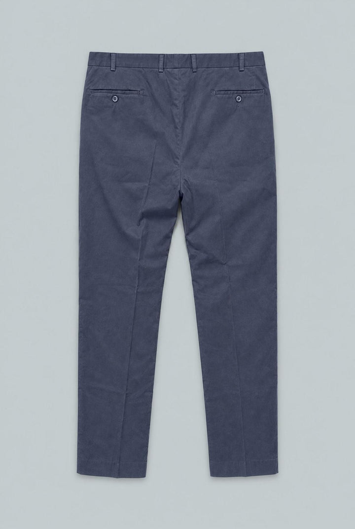 Soft Linen Canvas Dress Trouser - Navy