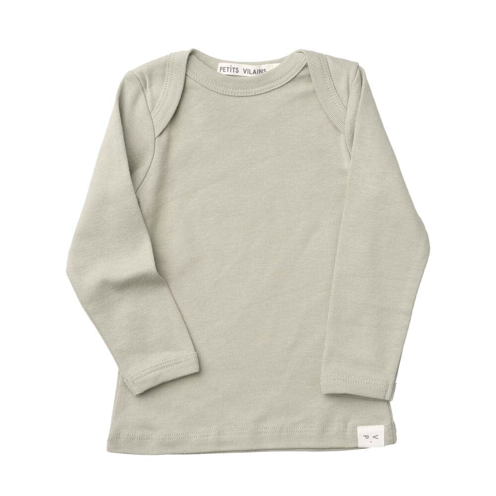 Lilou Long Sleeve Envelope Tee - Green Tea