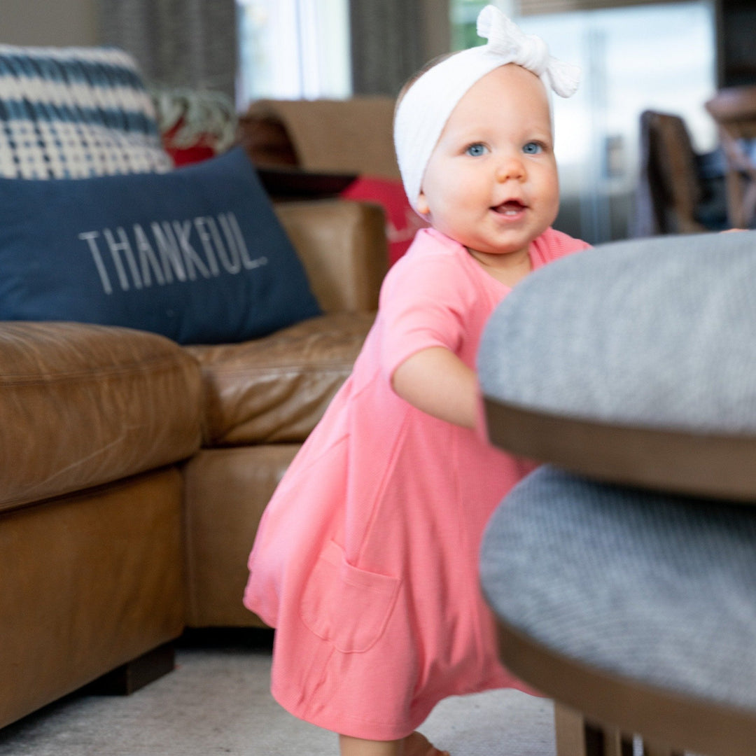 Miss Mayhem Tunic - Geranium Pink Rib