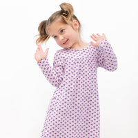 Boho Dress - Purple Hearts