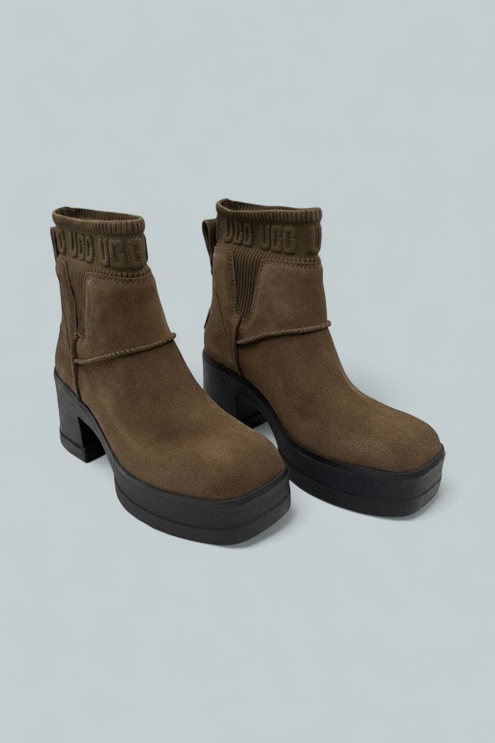 Moxy Chelsea Suede Boots - Dark Toffee