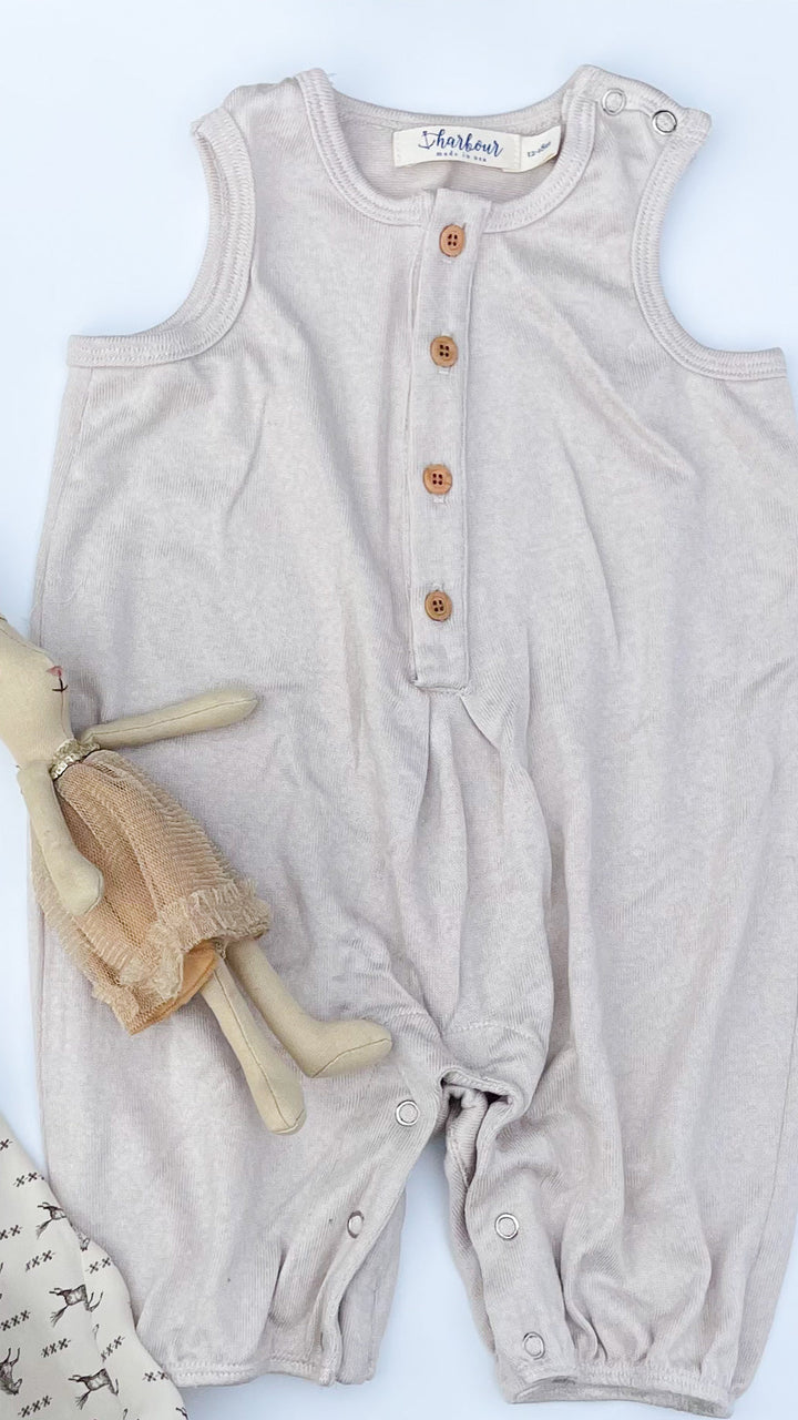 Baby Cozy Jumpsuit - Oatmeal