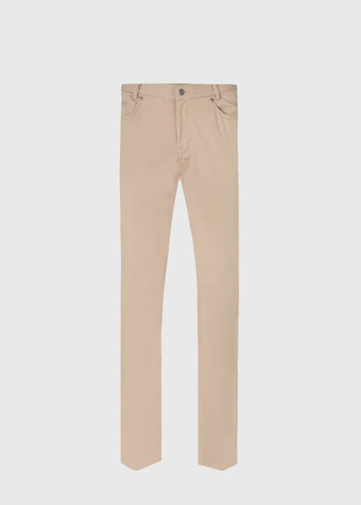 Five Pocket Satin Finish Cotton Pant - Khaki
