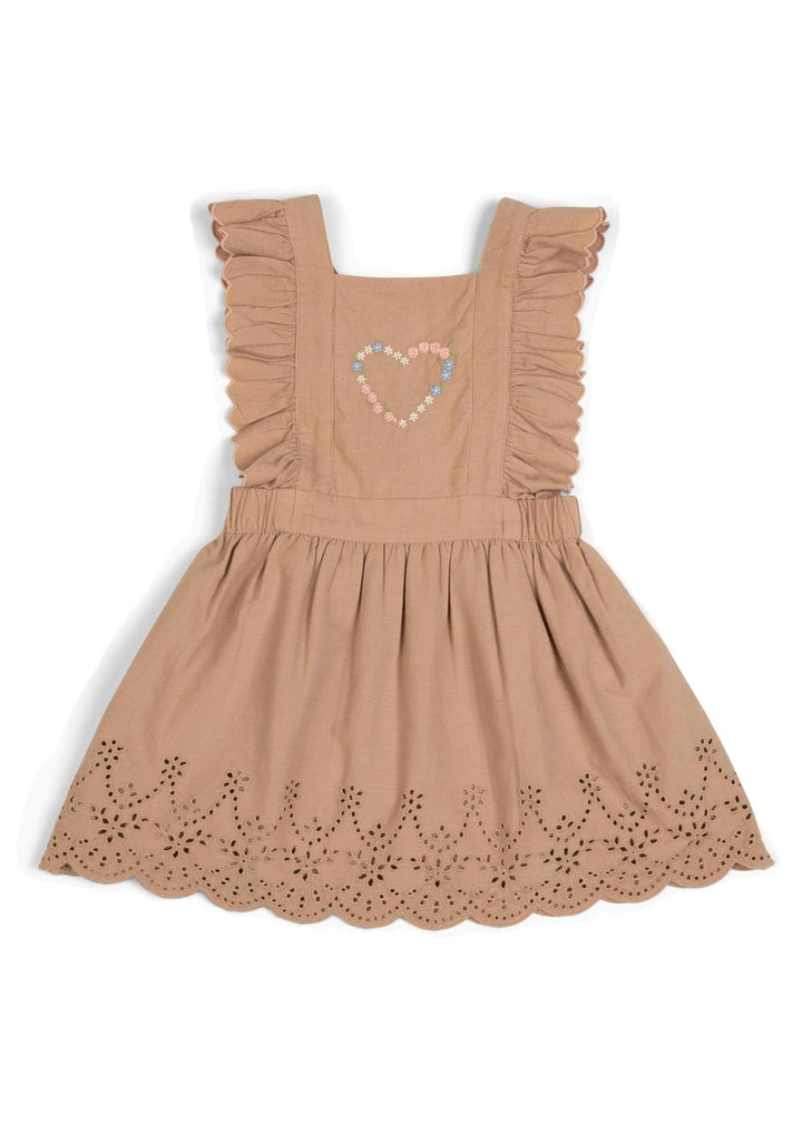 Baby Corduroy Cotton Anglaise Dress - Wistful Mauve