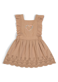 Baby Corduroy Cotton Anglaise Dress - Wistful Mauve