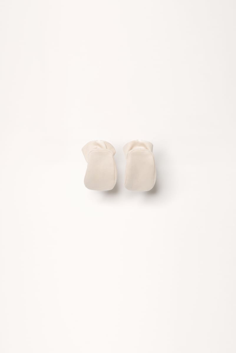Organic Pima cotton baby footies - Sand