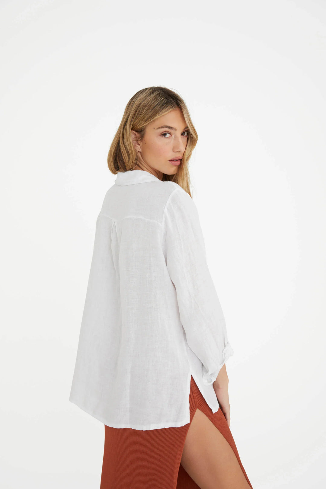 La Playa Linen Shirt - White