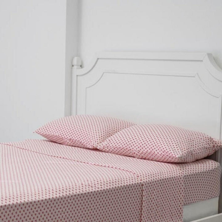Fitted Sheet Twin - Pink Hearts