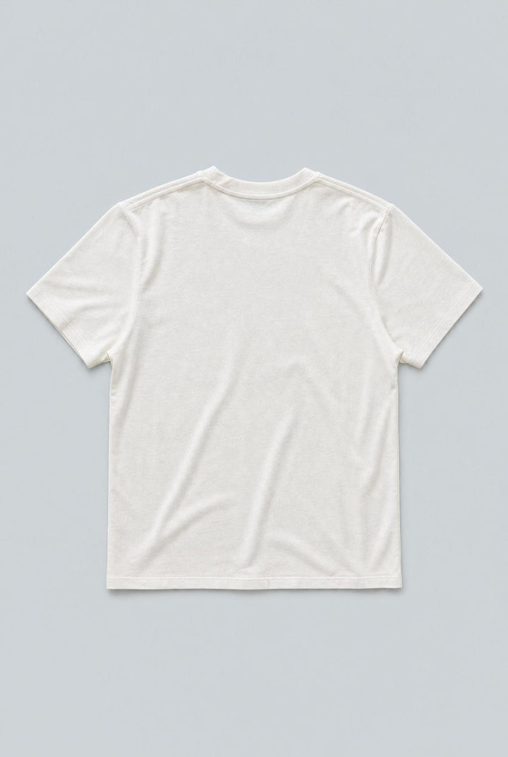 Crew Neck Donegal Tee - White