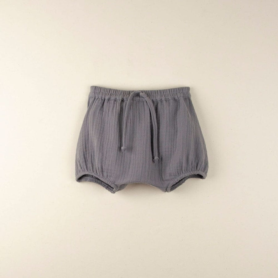 Greyish-Blue Organic Culotte with Pocket Shorts Popelin 