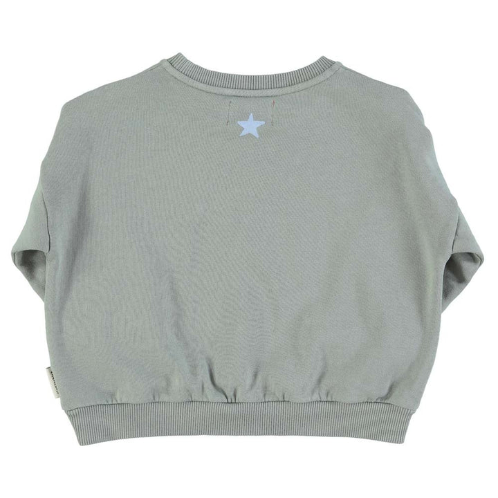 Unisex Sweatshirt - Greenish Grey with Hello Print
