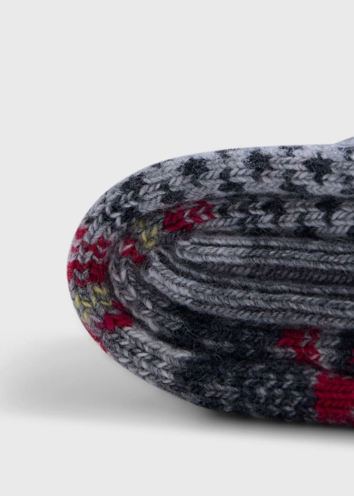 Fair Isle Sock - Grey