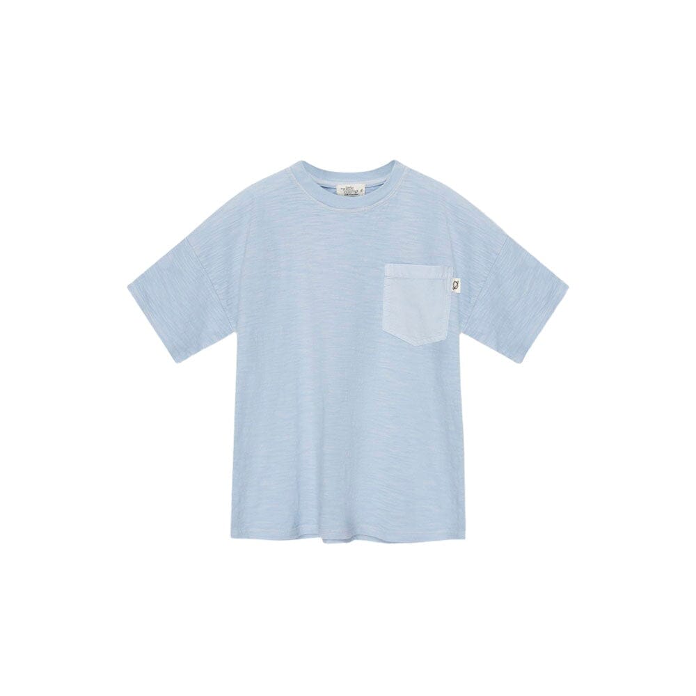 Slub Patch Pocket T-Shirt - Blue Tees My Little Cozmo 