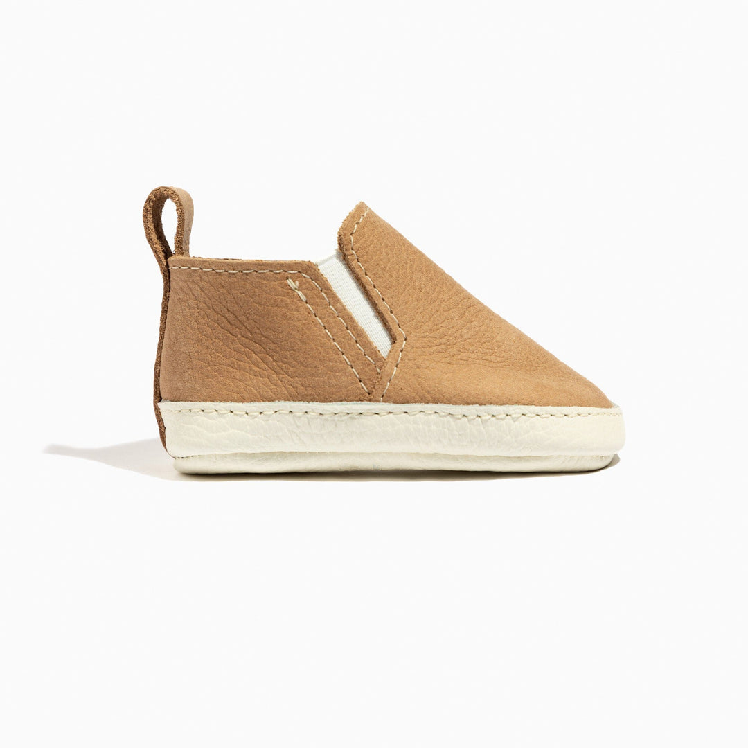Weathered Brown Slip On Baby Shoe