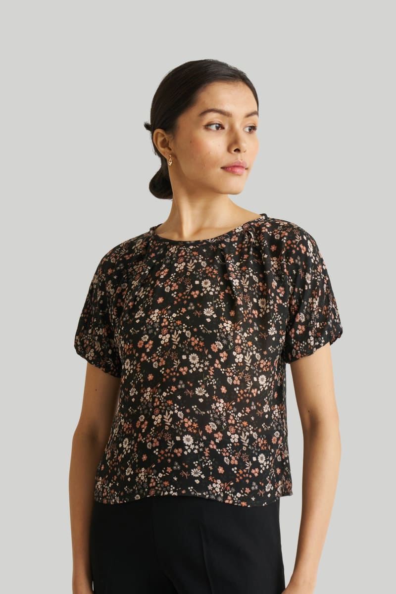Balloon Sleeve Top - Wildflower Waltz