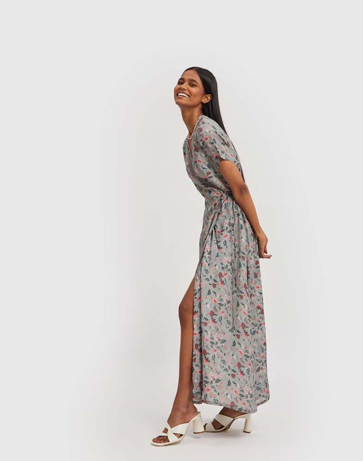 Maxi Wrap Dress - Green