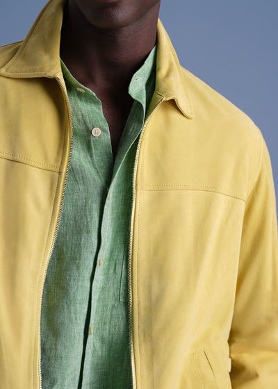 Ultra Soft Suede Jacket - Light Yellow