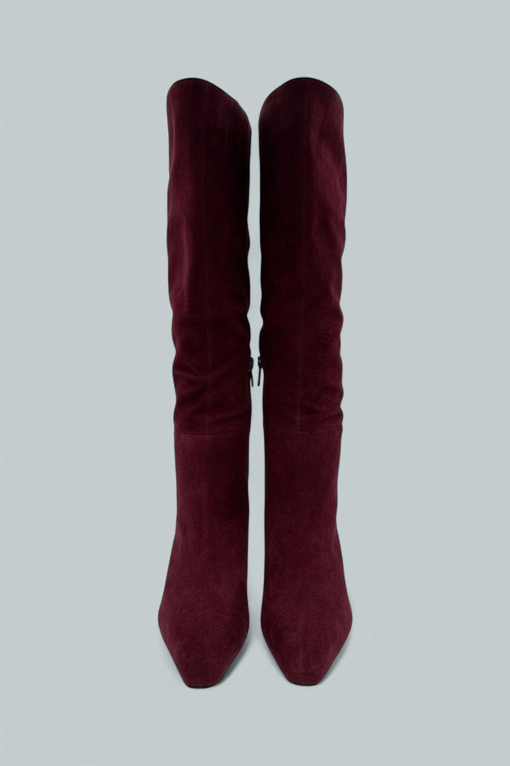 Sylvia Knee High Boots - French Burgundy
