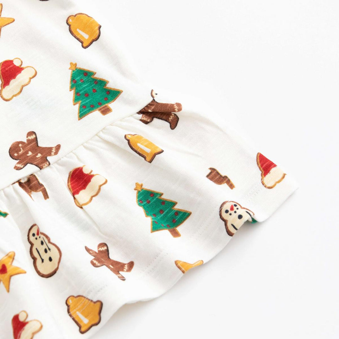 Long Sleeve Peplum Tee - Holiday Cookies