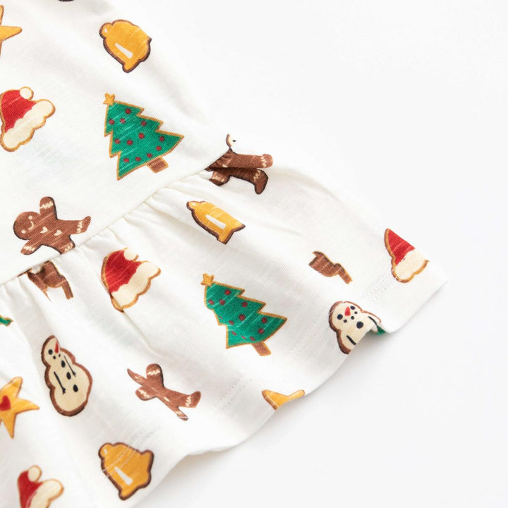 Long Sleeve Peplum Tee - Holiday Cookies