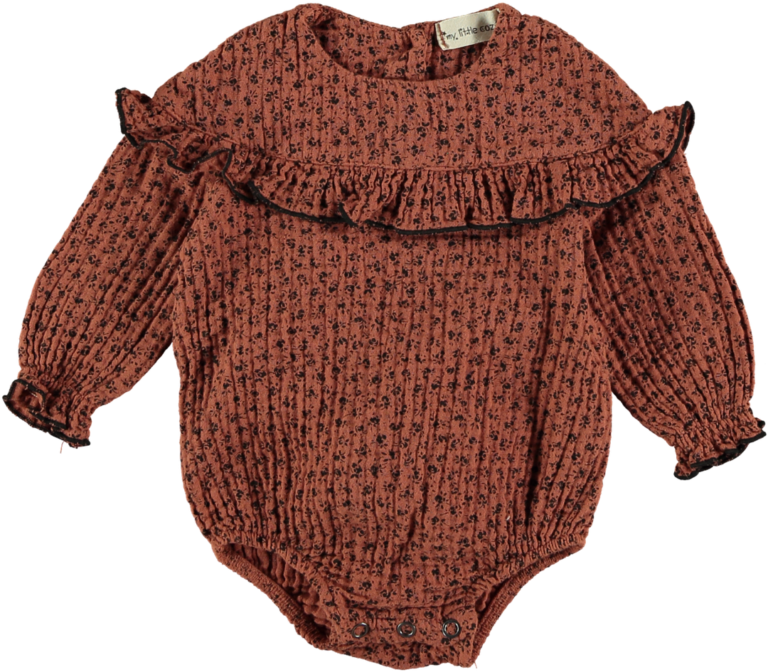 Organic Liberty Romper - Rust