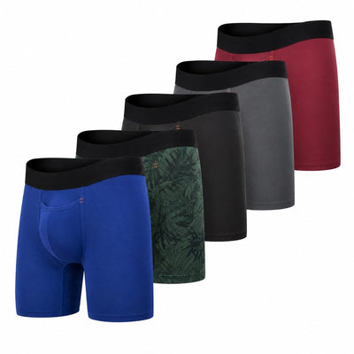Advanced Men's Pouch Underwear | 5Pack - Black | Dark Gray | Navy | Rainforest | Oxblood