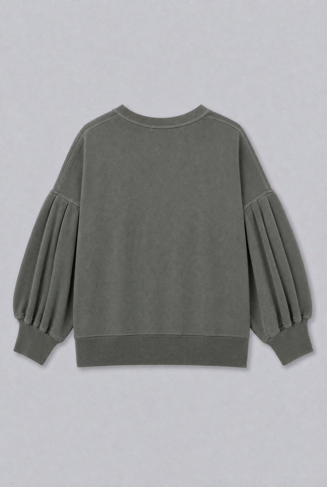 Greta Henley Sweatshirt - Olive